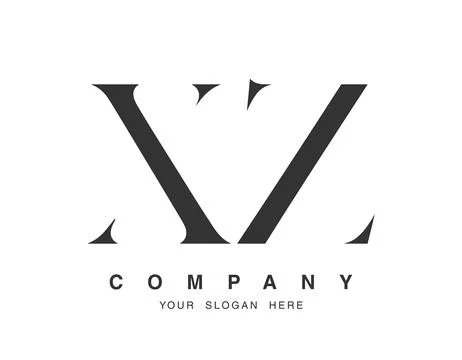 XZ logo design. Initial letter x and z serif font style. Creative classic c.. Stock Illustration