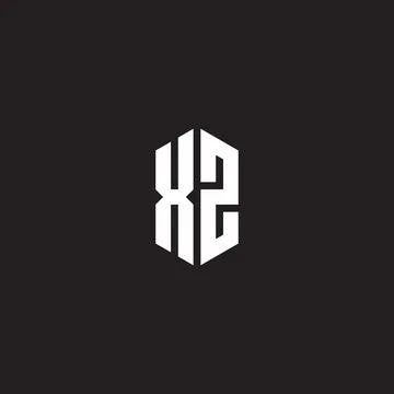 XZ Logo monogram with hexagon shape style design template Illustrazione stock