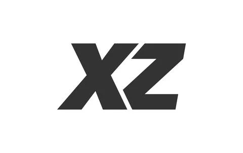 XZ Techno Editable Font Logo For Corporate Branding. Bold, Futuristic Desig.. Stock Illustration