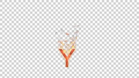 Y - Burning letter Stock Illustration
