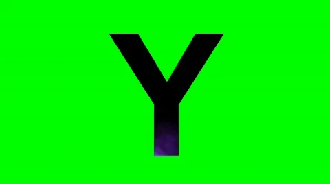 "Y" Chromakey Green Screen Animated Fire Snow Water Explosion Lettering 스톡 동영상 133070