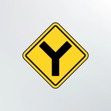Y Intersection icon. Stock Illustration