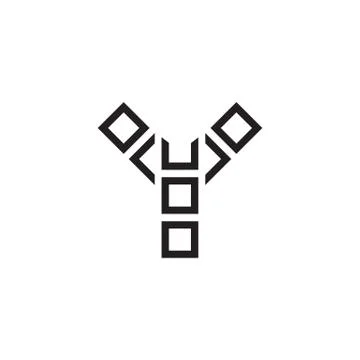 Y letter logo square stack design concept Stock Illustration