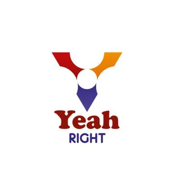 Y letter vector icon for yeah right abstract design Stock Illustration