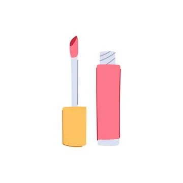 Y lip gloss cartoon vector illustration Stock Illustration