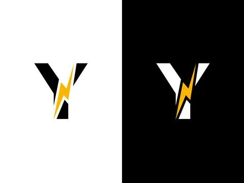 Y logo energy vector for identity company. initial letter volt logo template Stock Illustration