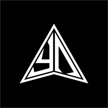 Y N initials in the form of a modern minimalist arrow. perfect for letters, g Stock Illustration