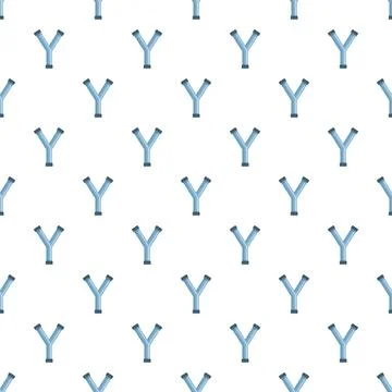 Y shape plumbing pipe seamless pattern Illustrazione stock