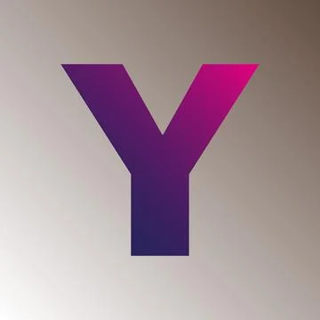 Y text gradient color letter mark logo template vector design Illustrazione stock