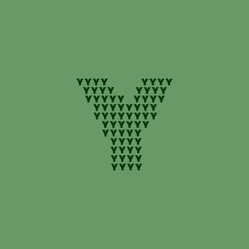 Y text pattern for y letter vector conceptual logo, t-shirt design Stock Illustration