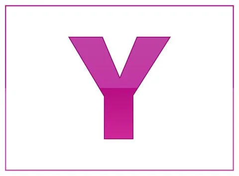 Y vector font, made of dark and light purple colors. For letter logo, brand l Illustrazione stock