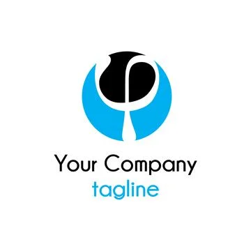 Y, YO, UIO, UIY initial geometric circle logo Stock Illustration