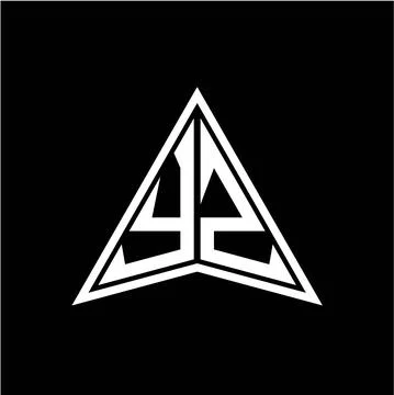 Y Z initials in the form of a modern minimalist arrow. perfect for letters, g Stock Illustration