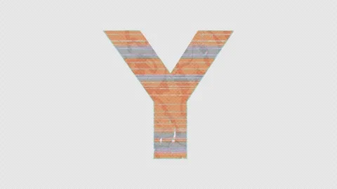 Y to Z Letter Switch in Glitchy Cartoon Style Stock Footage 254025504