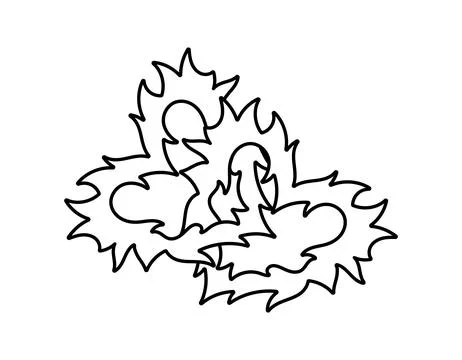 Y2K 00s stickers Two vector hearts black outline. Valentine's Day 90s aesthetics Illustrazione stock