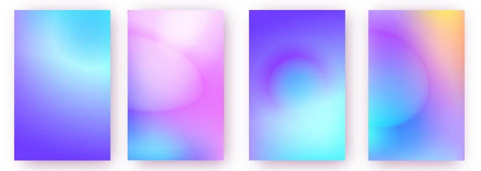 Y2k aura gradient backgrounds set Stock Illustration