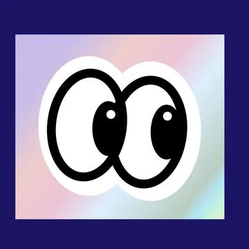 Y2k blur gradient, 2000s background with hologram sticker eye, vector futuristic Stock Illustration