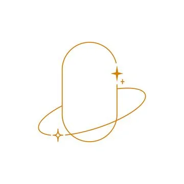 Y2k design. Abstract boho oval frame vector with glitter. イラスト素材