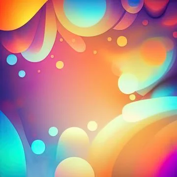 Y2K fantasy Gradient blur orange -pink background Stock Illustration