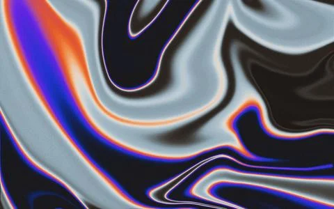 Y2K fluid background with noise texture. Abstract futuristic design. Colorful Stock Illustration
