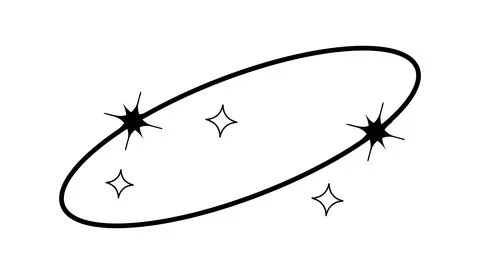Y2k geometric shape, minimalist frame with stars. Retro design element for .. Stock-Illustration