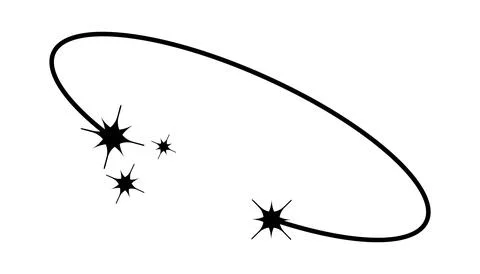Y2k geometric shape, minimalist frame with stars. Retro design element for .. Stock-Illustration