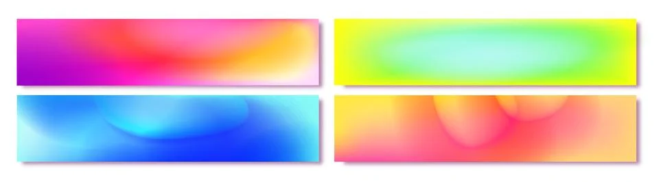 Y2k gradient aura banner backgrounds set. Illustrazione stock
