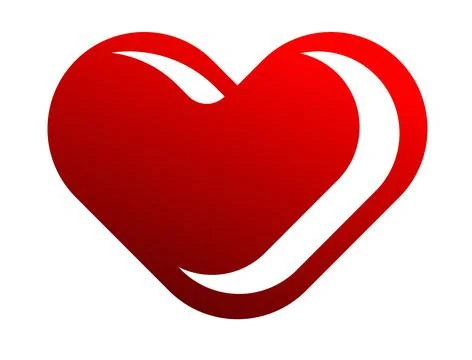 Y2K gradient red retro heart icon Stock Illustration