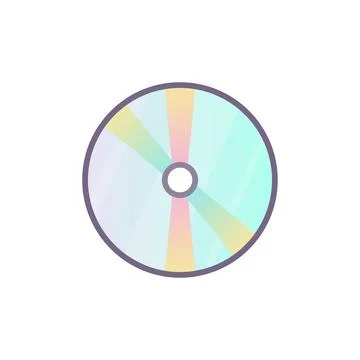 Y2k interface, Icon, laserdisc DVD interface element Stockillustratie