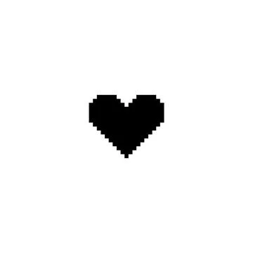 Y2K pixel heart. Vector retro geometric 8 bit shape. Stock Illustration