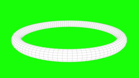 Y2K Poster elements geometric torus ring rotates on alpha. Stock Footage 256852907