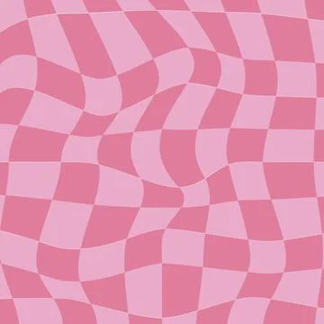 Y2k Retro Background. Distorted Checkered Wavy Swirl Chess. Stock Illustration