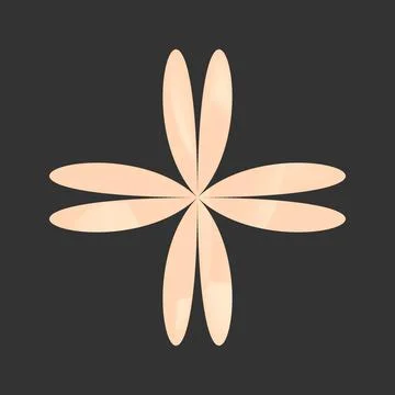 Y2k retro element, 90s or 2000s figure in gradient peach and pink color Stock Illustration