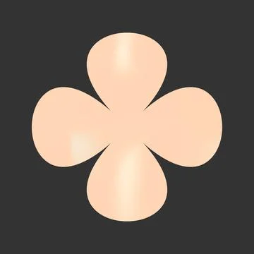 Y2k retro element, 90s or 2000s figure in gradient peach and pink color Stock Illustration
