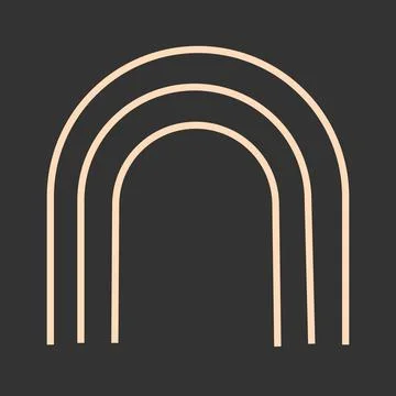 Y2k retro element, 90s or 2000s figure in gradient peach and pink color Stock Illustration
