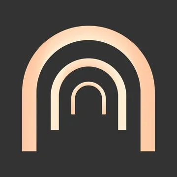 Y2k retro element, 90s or 2000s figure in gradient peach and pink color Stock Illustration