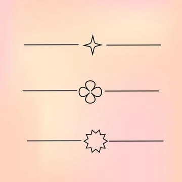 Y2k retro elements set, 90s or 2000s elements of star border in minimalistic Stock Illustration