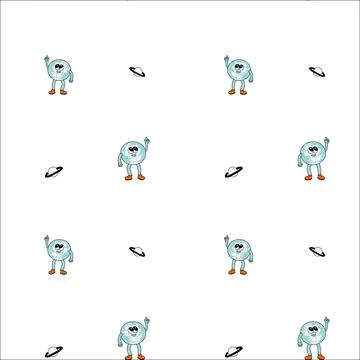 Y2k school groovy seamless pattern. Childrens pattern with school supplies and Stock Illustration