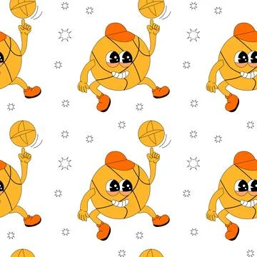 Y2k school groovy seamless pattern. Childrens pattern with school supplies and Stock Illustration