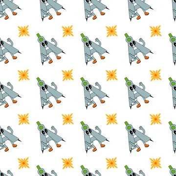 Y2k school groovy seamless pattern. Childrens pattern with school supplies and Stock Illustration