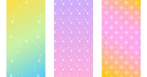 Y2K star pattern set with vibrant backgrounds 스톡 일러스트