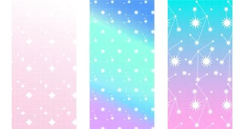 Y2k star patterns on pastel gradient background 스톡 일러스트