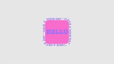 Y2K Sticker Retro Hello Stock Footage 270497465