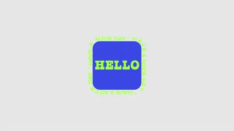 Y2K Sticker Retro Hello Stock Footage 274306786