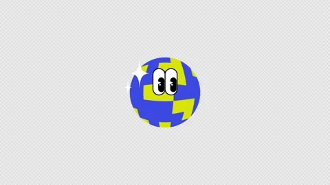 Y2K Sticker Retro Planet Stock Footage 274306744