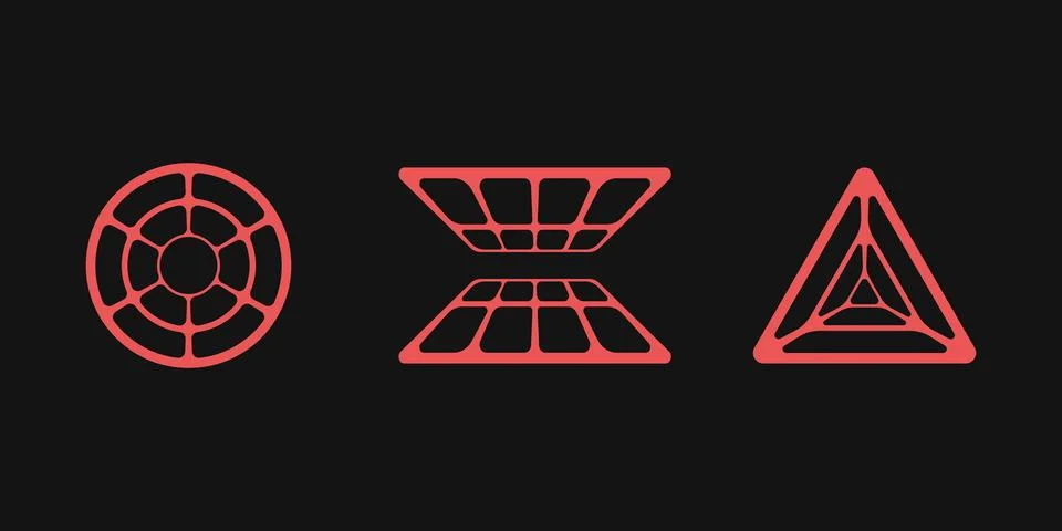 Y2K style grid elements. Stock Illustration