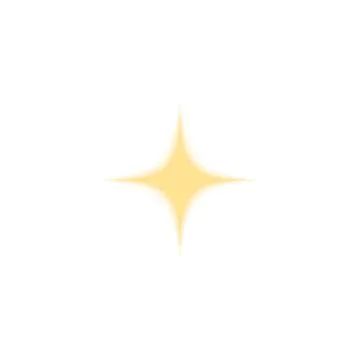 Y2K Style. Vector abstract four-pointed star with yellow gradient and blurred Stock Illustration