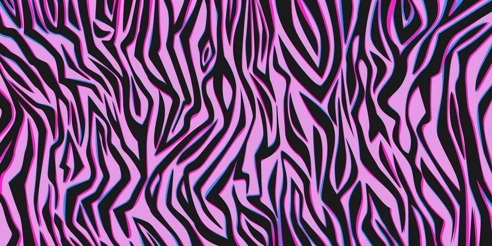 Y2k zebra print pattern with lilac background Stock Illustration