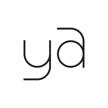Ya initial letter vector logo icon Illustrazione stock
