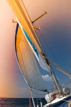 Yach sails Foto stock